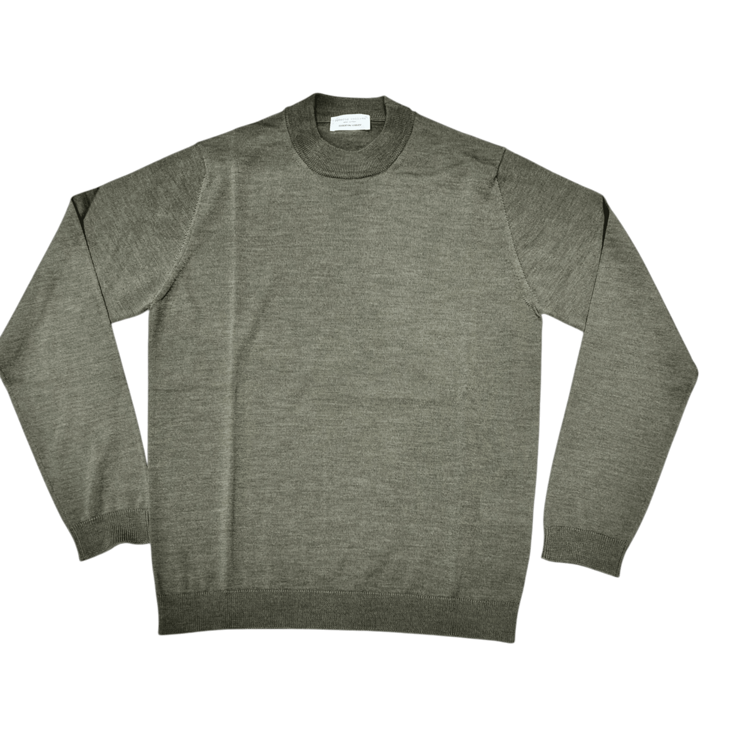 UNIT Hamburg - Roberto Collina, Merino Stehkragenpullover, militare grün - Roberto Collina