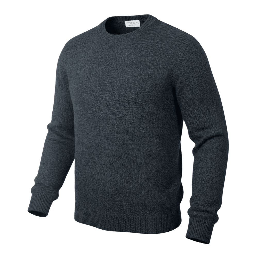 UNIT Hamburg - Roberto Collina, Rundhals, Merino Baby Camel, schwarz - Roberto Collina