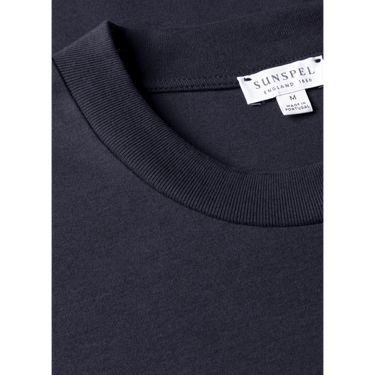 UNIT Hamburg - Sunspel, Heavy Weight Supima Cotton T-Shirt, navy - Sunspel