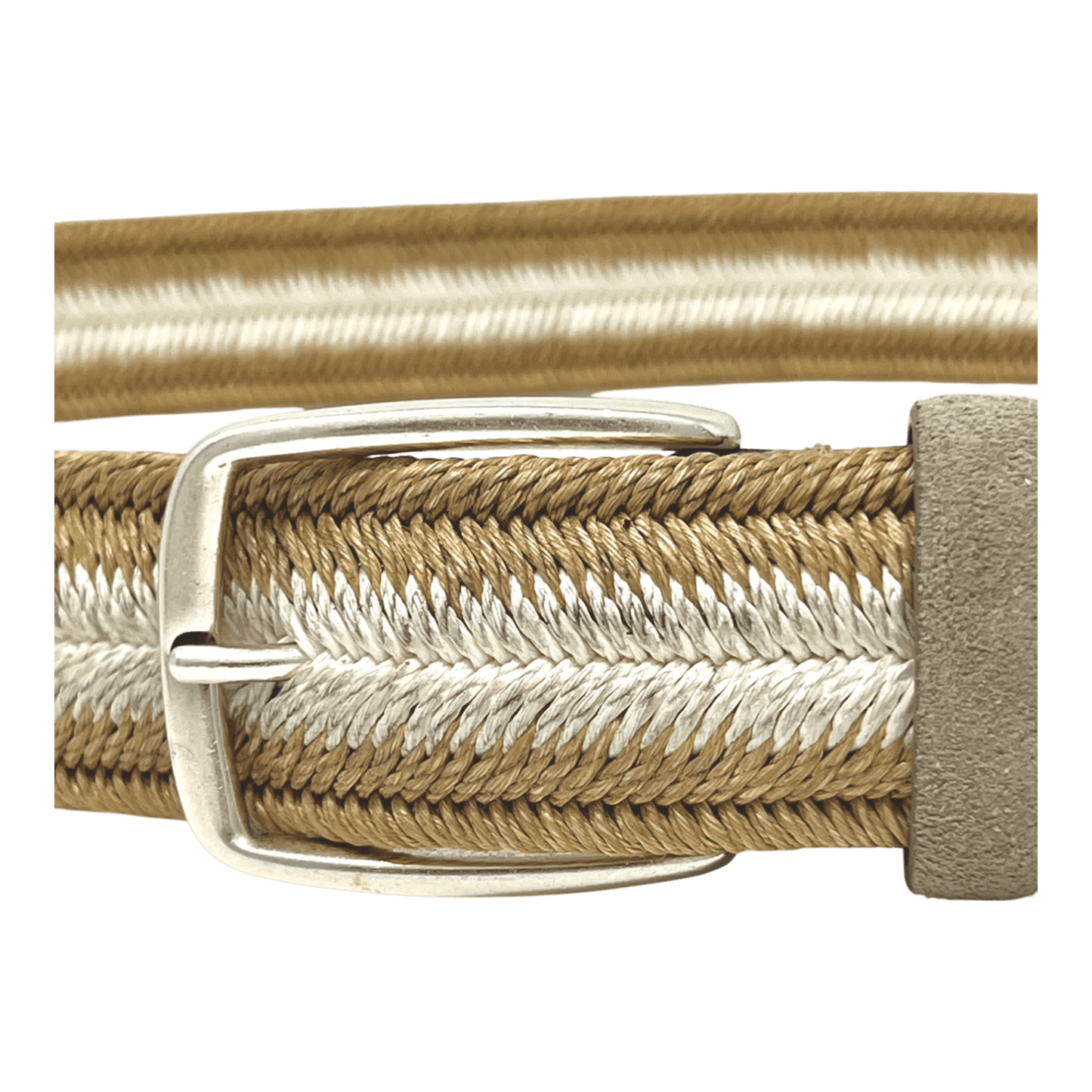 Veneta Cinture, elastischer Gürtel, Leinen / Viscose / Elasthan, helles beige - UNIT Hamburg