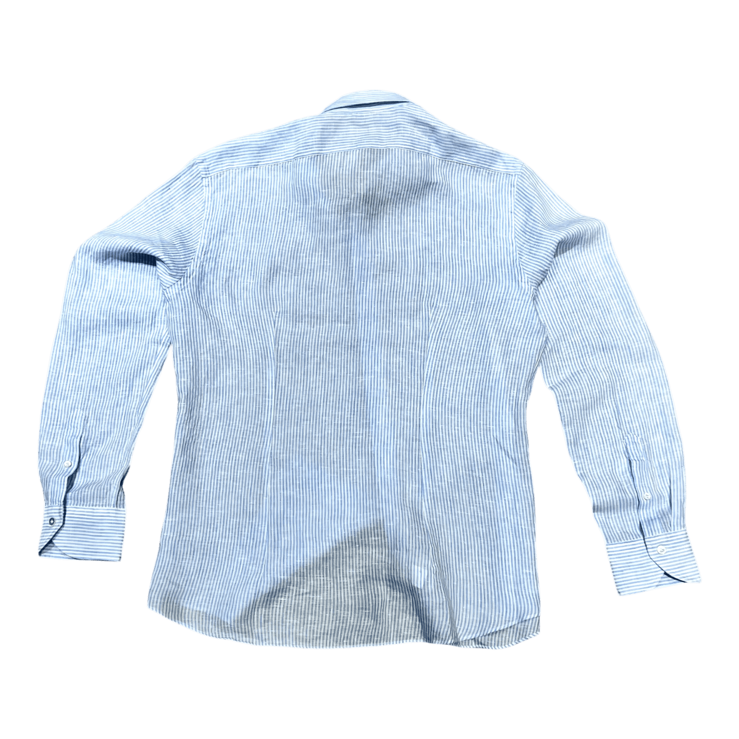 UNIT Hamburg - Xacus, Washed Linen Stripe, hellblau auf Weiß - Xacus